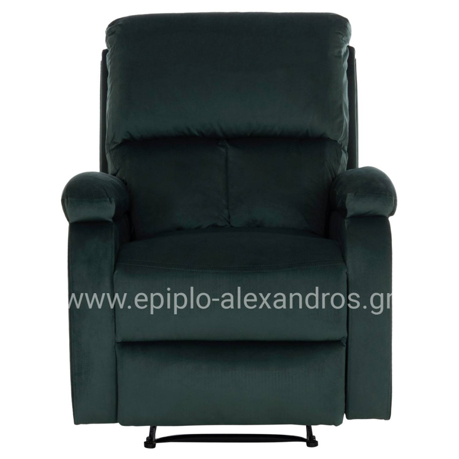 ARMCHAIR RELAX DIONI HM3296.05 GREEN VELVET 85x90x100Hcm.