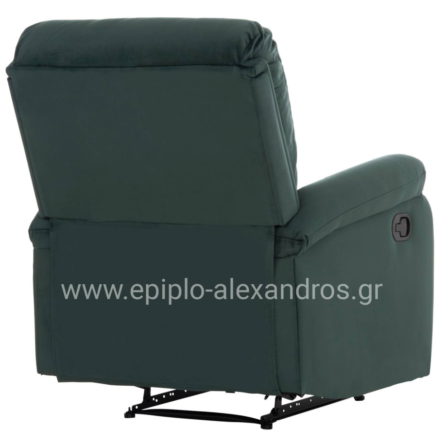ARMCHAIR RELAX DIONI HM3296.05 GREEN VELVET 85x90x100Hcm.