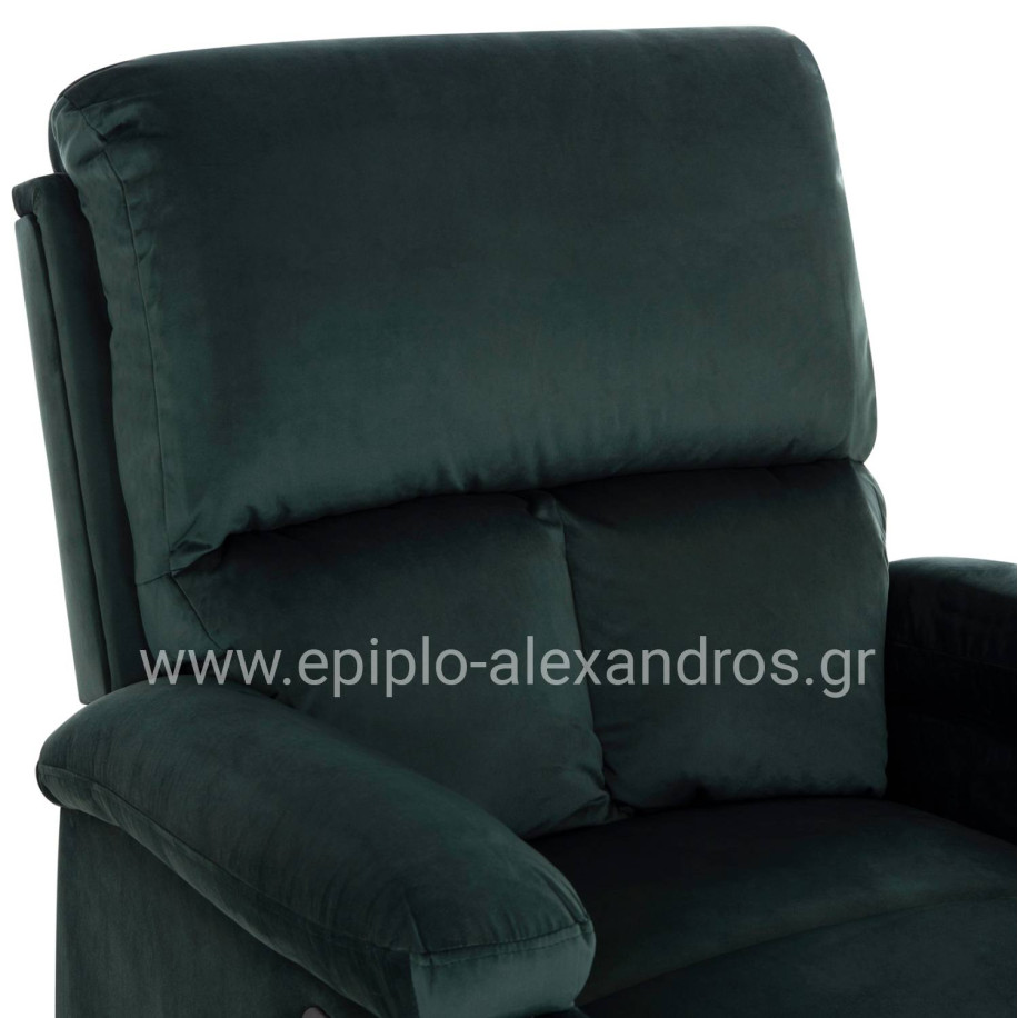 ARMCHAIR RELAX DIONI HM3296.05 GREEN VELVET 85x90x100Hcm.