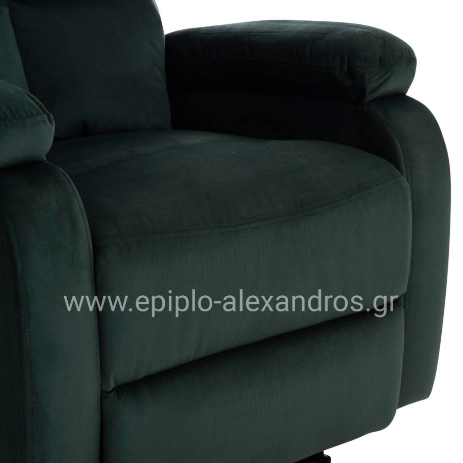 ARMCHAIR RELAX DIONI HM3296.05 GREEN VELVET 85x90x100Hcm.