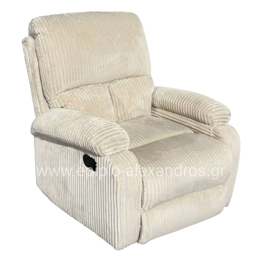 ΠΟΛΥΘΡΟΝΑ RELAX DIONI HM3296.12 ΜΠΕΖ ΡΙΓΕ ΥΦΑΣΜΑ 85x90x100Υεκ.