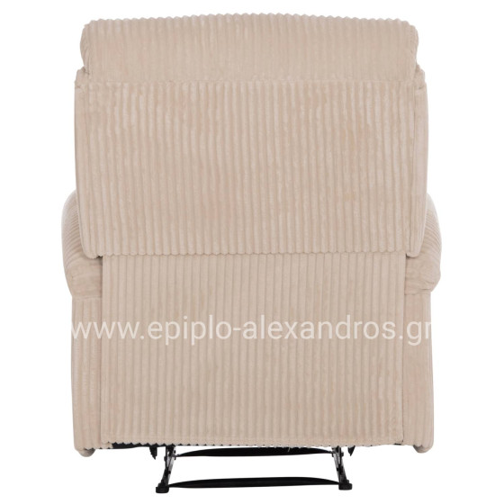 ARMCHAIR RELAX DIONI HM3296.12 BEIGE CORD FABRIC 85x90x100Hcm.