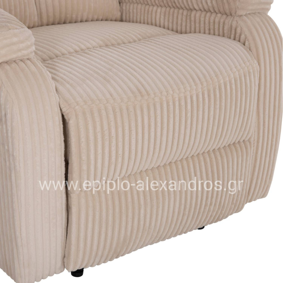 ΠΟΛΥΘΡΟΝΑ RELAX DIONI HM3296.12 ΜΠΕΖ ΡΙΓΕ ΥΦΑΣΜΑ 85x90x100Υεκ.