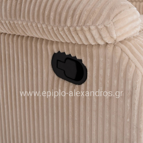 ARMCHAIR RELAX DIONI HM3296.12 BEIGE CORD FABRIC 85x90x100Hcm.