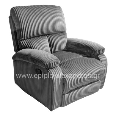 ΠΟΛΥΘΡΟΝΑ RELAX DIONI HM3296.11 ΓΚΡΙ ΡΙΓΕ ΥΦΑΣΜΑ 85x90x100Υεκ.