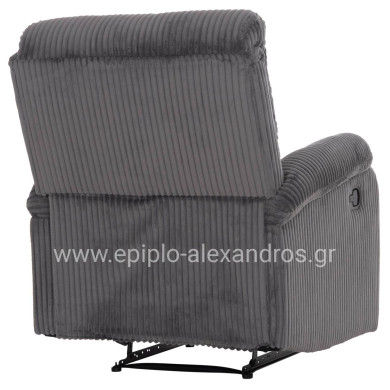 ΠΟΛΥΘΡΟΝΑ RELAX DIONI HM3296.11 ΓΚΡΙ ΡΙΓΕ ΥΦΑΣΜΑ 85x90x100Υεκ.