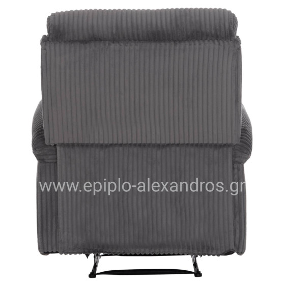 ARMCHAIR RELAX DIONI HM3296.11 GREY CORD FABRIC 85x90x100Hcm.