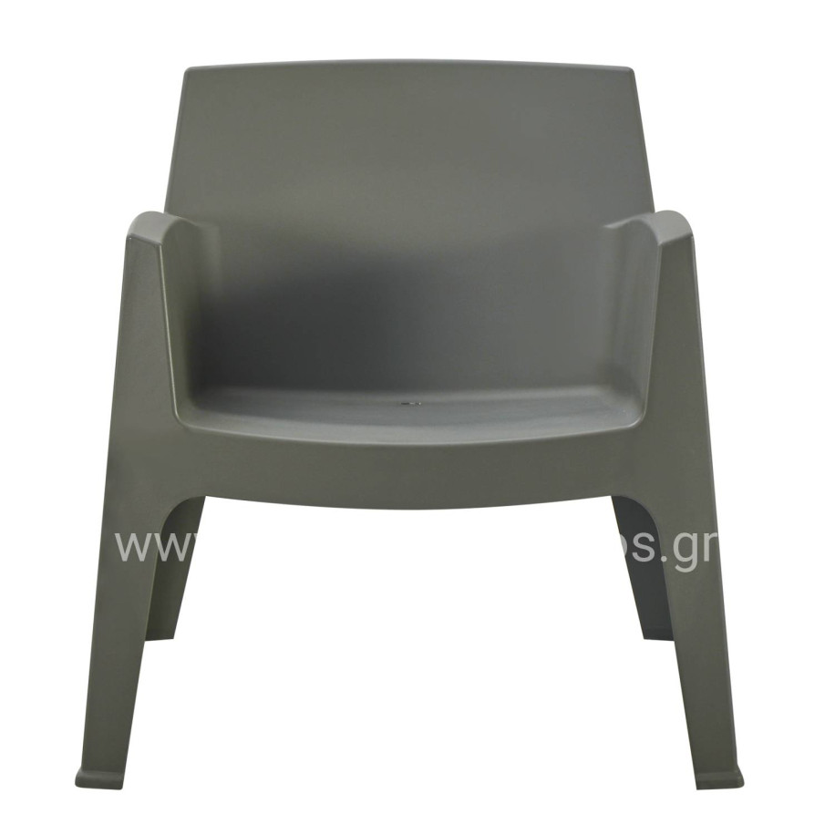 POLYPROPYLENE LOUNGE ARMCHAIR SLEEK HM6365.05 DARK OLIVE GREEN 62x68x73Hcm.