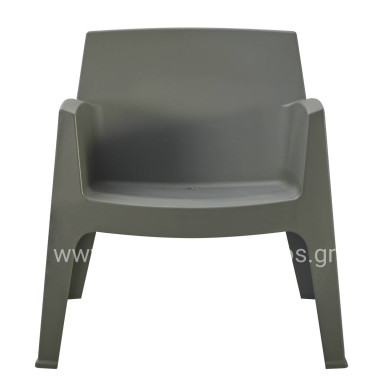 POLYPROPYLENE LOUNGE ARMCHAIR SLEEK HM6365.05 DARK OLIVE GREEN 62x68x73Hcm.