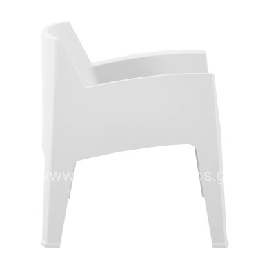 POLYPROPYLENE LOUNGE ARMCHAIR SLEEK HM6365.01 WHITE 62x68x73Hcm.
