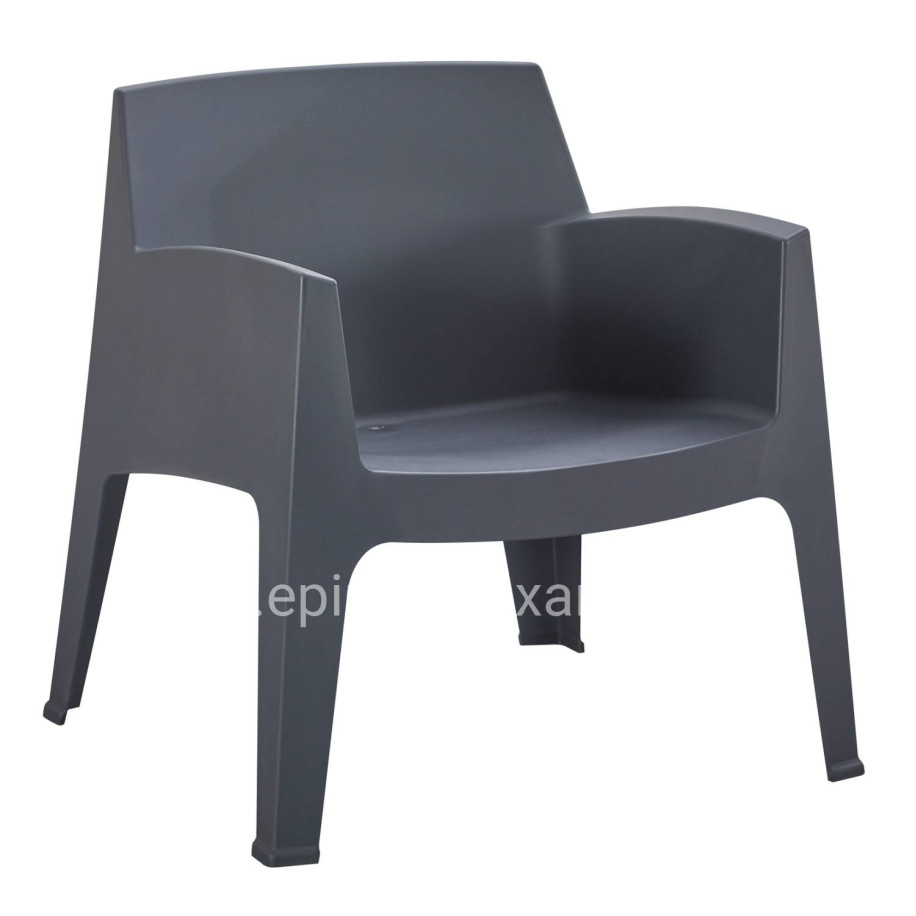 POLYPROPYLENE LOUNGE ARMCHAIR SLEEK HM6365.10 GREY 62x68x73Hcm.