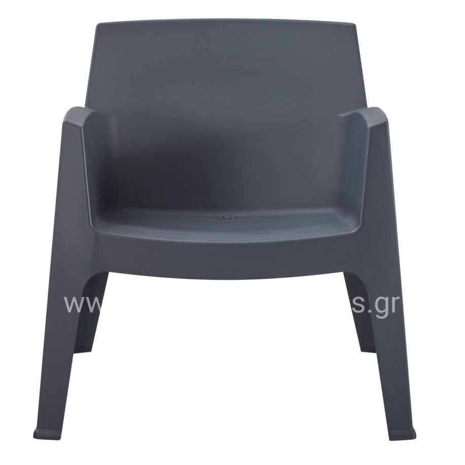 POLYPROPYLENE LOUNGE ARMCHAIR SLEEK HM6365.10 GREY 62x68x73Hcm.