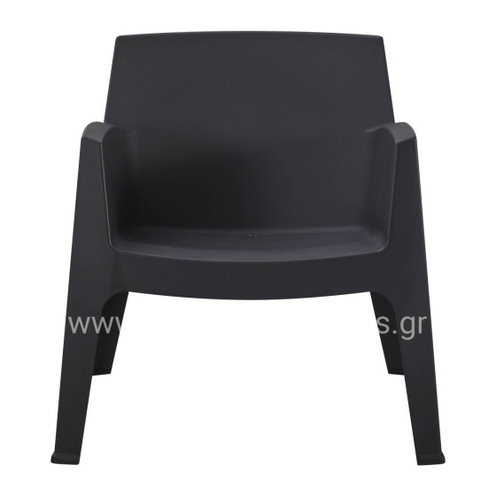 POLYPROPYLENE LOUNGE ARMCHAIR SLEEK HM6365.02 BLACK 62x68x73Hcm.