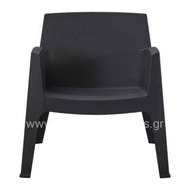 POLYPROPYLENE LOUNGE ARMCHAIR SLEEK HM6365.02 BLACK 62x68x73Hcm.