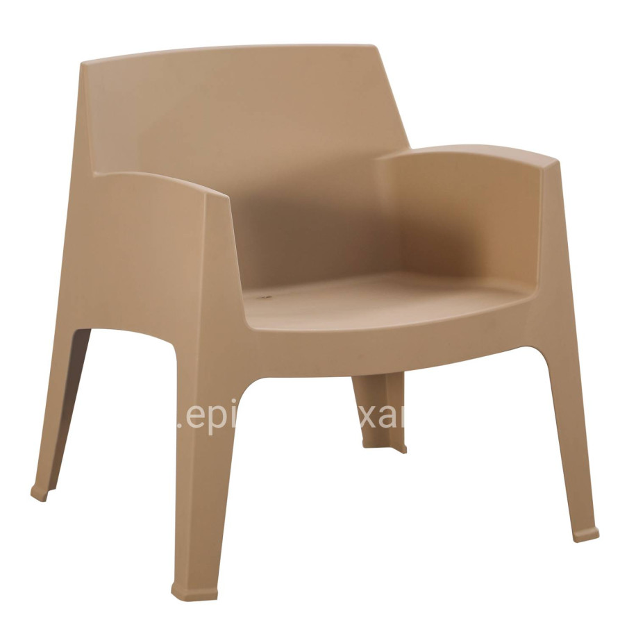 POLYPROPYLENE LOUNGE ARMCHAIR SLEEK HM6365.03 CAPPUCCINO 62x68x73Hcm.