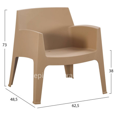 ΠΟΛΥΘΡΟΝΑ ΠΟΛΥΠΡΟΠΥΛΕΝΙΟΥ LOUNGE SLEEK HM6365.03 CAPPUCCINO 62x68x73Υεκ.