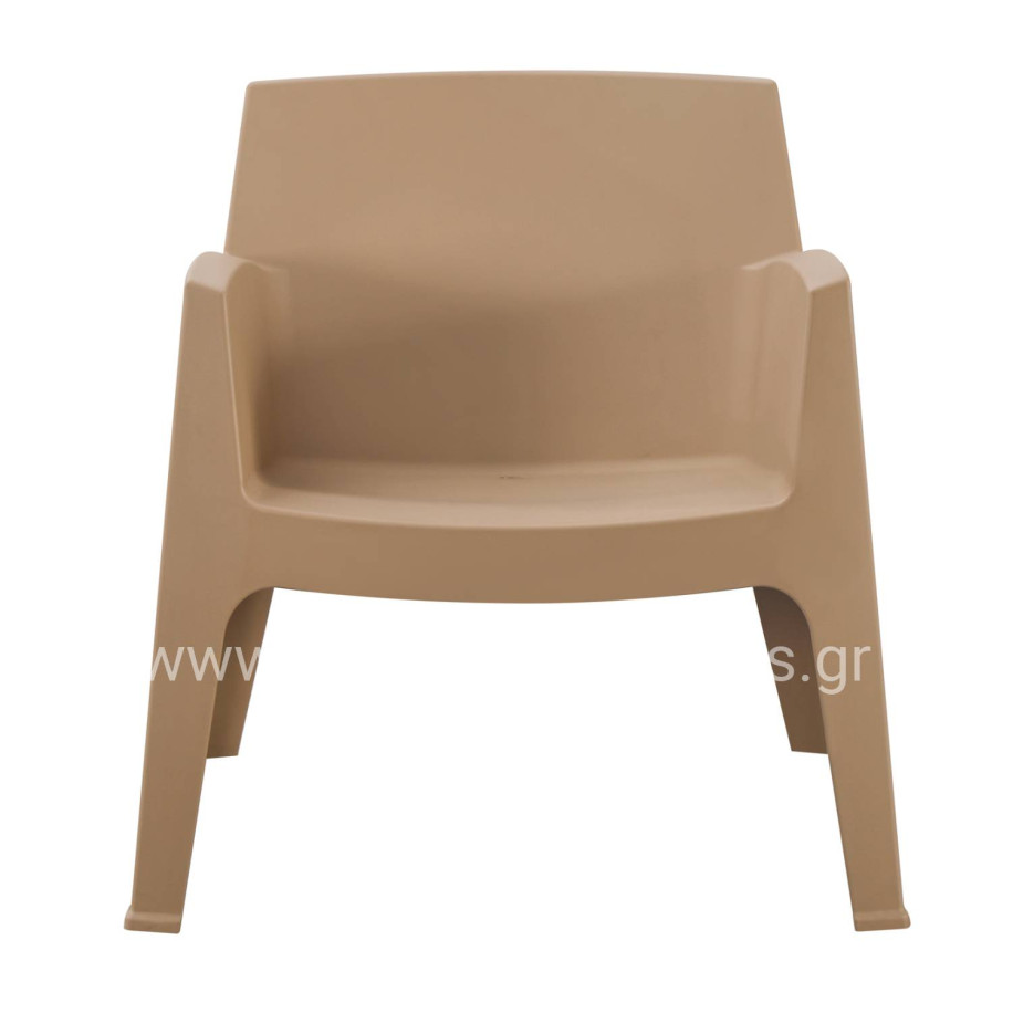 POLYPROPYLENE LOUNGE ARMCHAIR SLEEK HM6365.03 CAPPUCCINO 62x68x73Hcm.