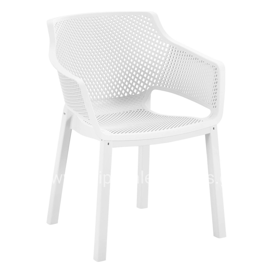POLYPROPYLENE DINING ARMCHAIR PEGGY HM6368.01 WHITE 60x55x79Hcm.