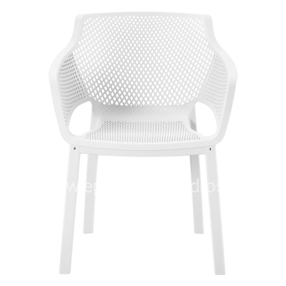 POLYPROPYLENE DINING ARMCHAIR PEGGY HM6368.01 WHITE 60x55x79Hcm.
