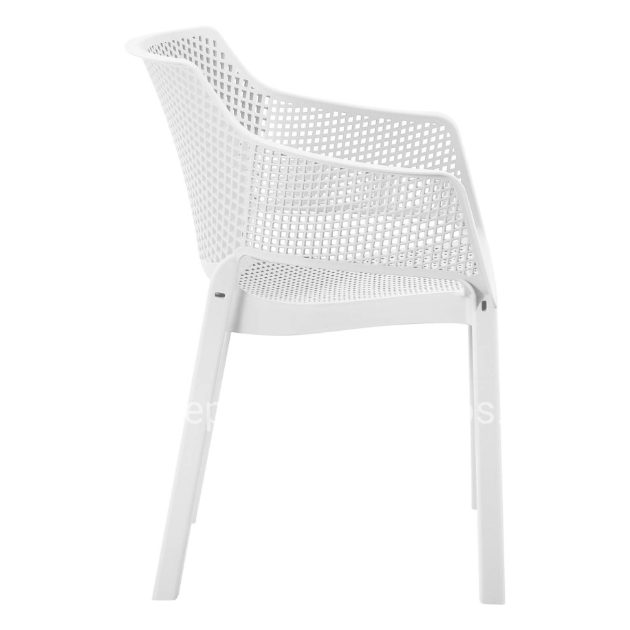 POLYPROPYLENE DINING ARMCHAIR PEGGY HM6368.01 WHITE 60x55x79Hcm.