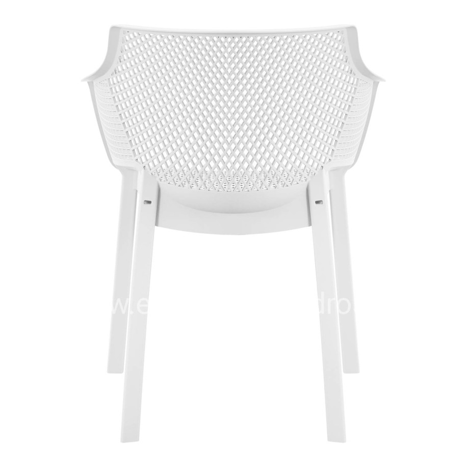 POLYPROPYLENE DINING ARMCHAIR PEGGY HM6368.01 WHITE 60x55x79Hcm.