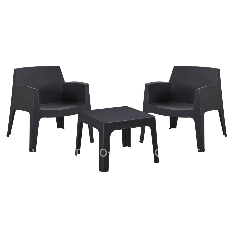 ΣΕΤ LOUNGE 3ΤΜΧ SLEEK HM21274.02 ΜΑΥΡΟ ΠΟΛΥΠΡΟΠΥΛΕΝΙΟ