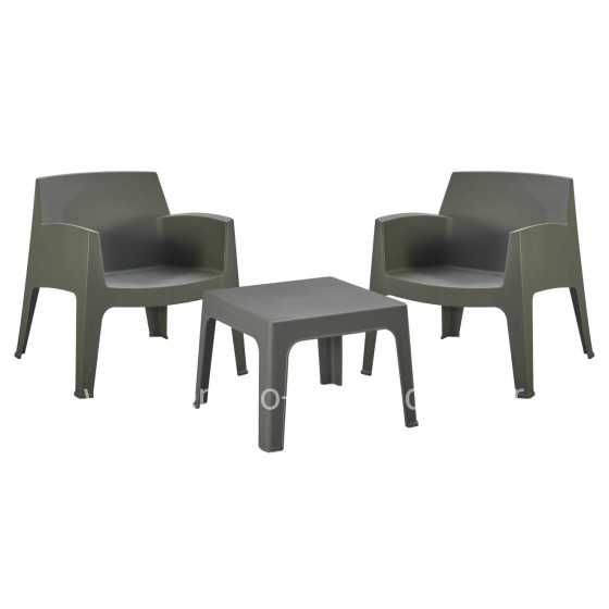 ΣΕΤ LOUNGE 3ΤΜΧ SLEEK HM21274.05 DARK OLIVE GREEN ΠΟΛΥΠΡΟΠΥΛΕΝΙΟ