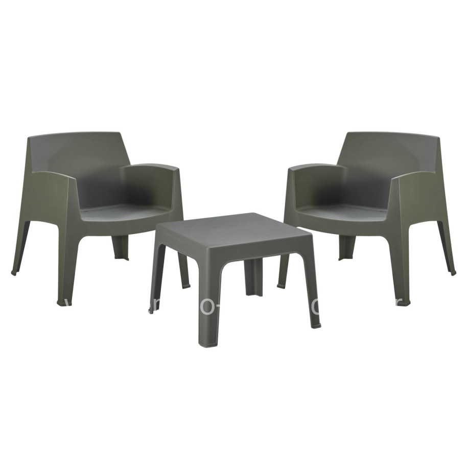 ΣΕΤ LOUNGE 3ΤΜΧ SLEEK HM21274.05 DARK OLIVE GREEN ΠΟΛΥΠΡΟΠΥΛΕΝΙΟ