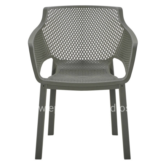 POLYPROPYLENE DINING ARMCHAIR PEGGY HM6368.05 DARK OLIVE GREEN 60x55x79Hcm.