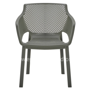 POLYPROPYLENE DINING ARMCHAIR PEGGY HM6368.05 DARK OLIVE GREEN 60x55x79Hcm.