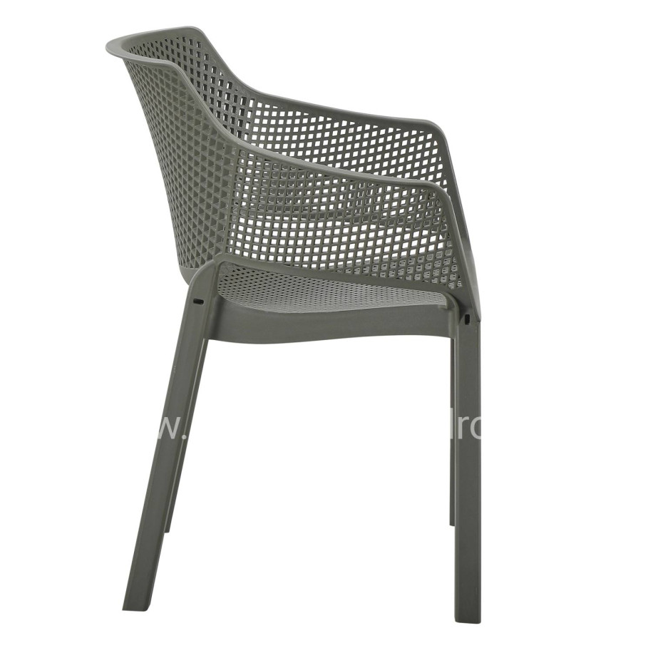 POLYPROPYLENE DINING ARMCHAIR PEGGY HM6368.05 DARK OLIVE GREEN 60x55x79Hcm.