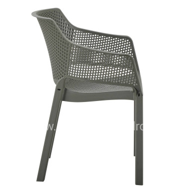 POLYPROPYLENE DINING ARMCHAIR PEGGY HM6368.05 DARK OLIVE GREEN 60x55x79Hcm.