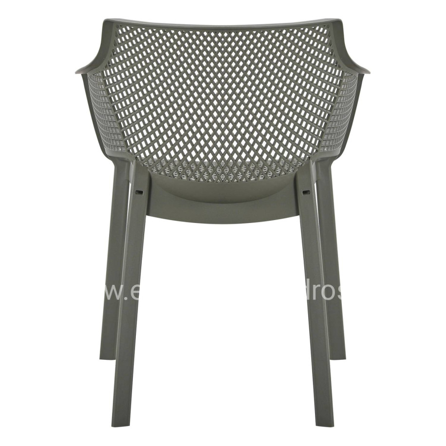 POLYPROPYLENE DINING ARMCHAIR PEGGY HM6368.05 DARK OLIVE GREEN 60x55x79Hcm.