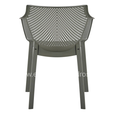 POLYPROPYLENE DINING ARMCHAIR PEGGY HM6368.05 DARK OLIVE GREEN 60x55x79Hcm.