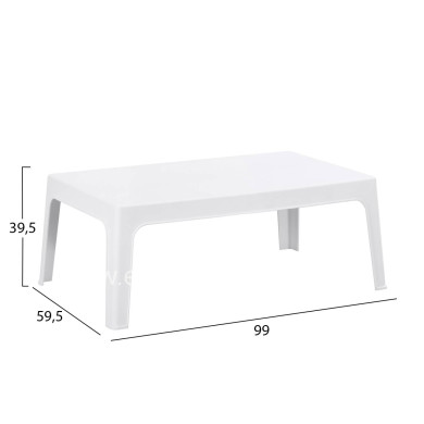 LOUNGE SET 4PCS SLEEK HM21275.01 POLYPROPYLENE IN WHITE