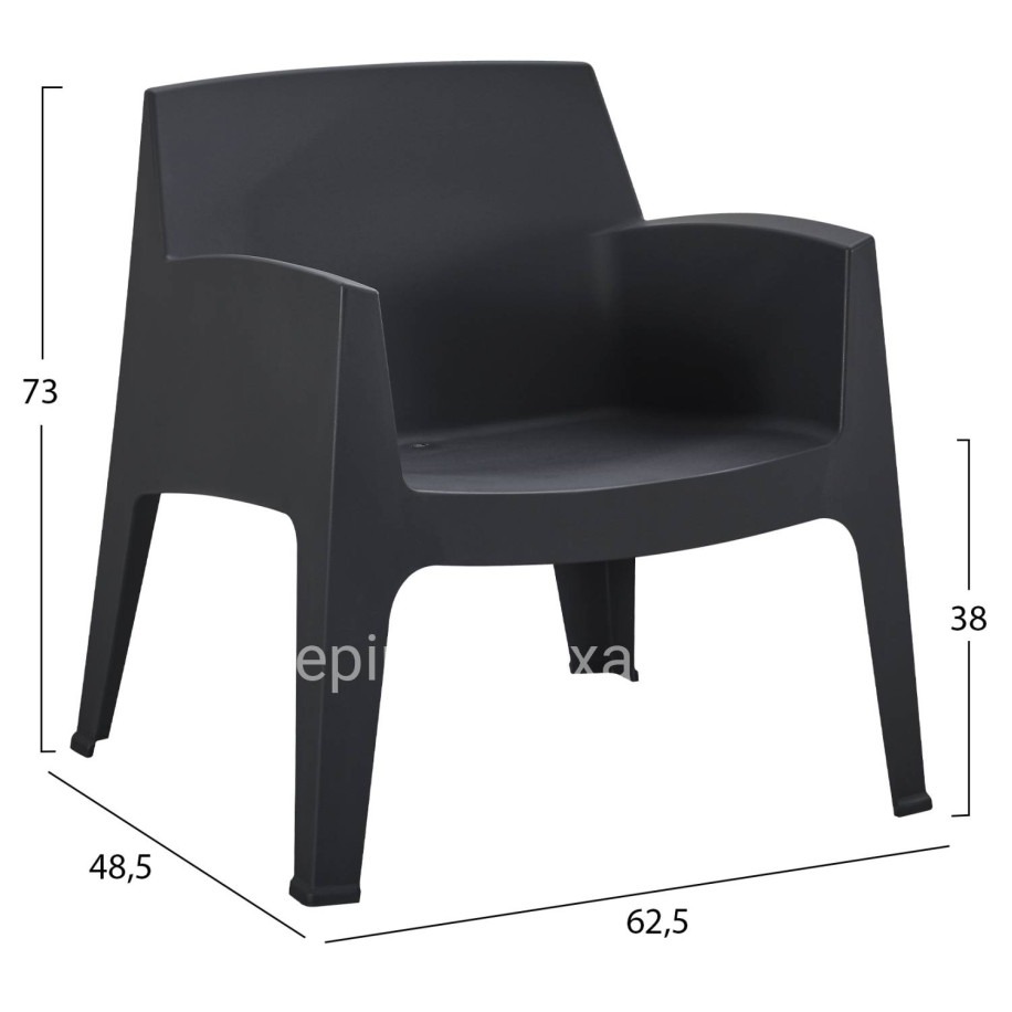 ΣΕΤ LOUNGE 4ΤΜΧ SLEEK HM21275.02 ΜΑΥΡΟ ΠΟΛΥΠΡΟΠΥΛΕΝΙΟ