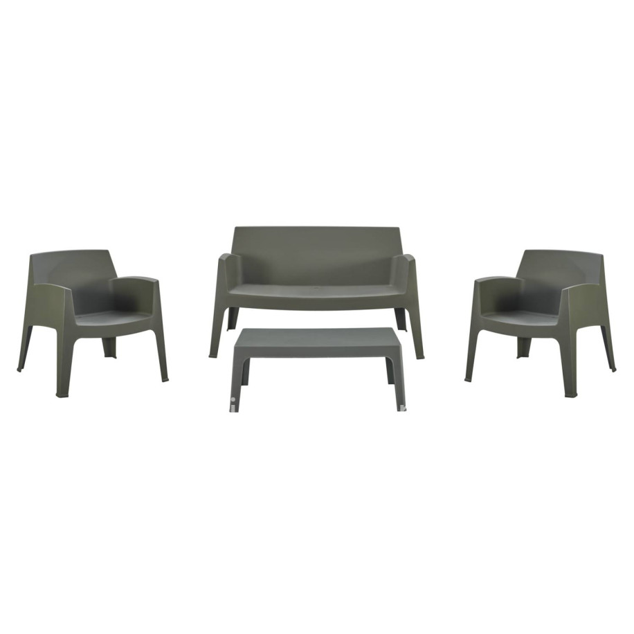 ΣΕΤ LOUNGE 4ΤΜΧ SLEEK HM21275.05 DARK OLIVE GREEN ΠΟΛΥΠΡΟΠΥΛΕΝΙΟ