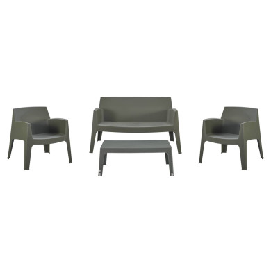 ΣΕΤ LOUNGE 4ΤΜΧ SLEEK HM21275.05 DARK OLIVE GREEN ΠΟΛΥΠΡΟΠΥΛΕΝΙΟ