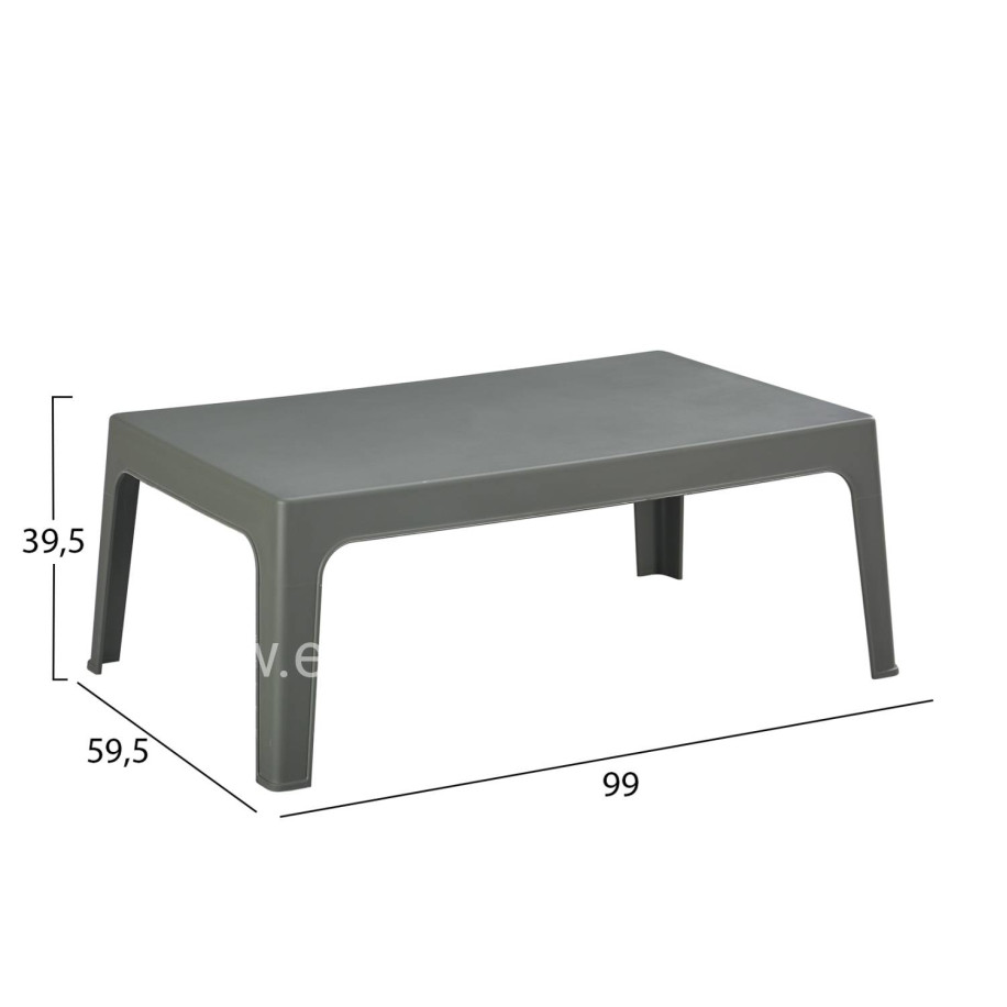 LOUNGE SET 4PCS SLEEK HM21275.05 POLYPROPYLENE IN DARK OLIVE GREEN