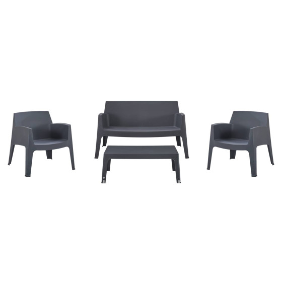 ΣΕΤ LOUNGE 4ΤΜΧ SLEEK HM21275.10 ΓΚΡΙ ΠΟΛΥΠΡΟΠΥΛΕΝΙΟ