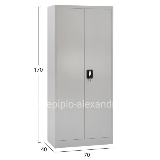 CLOSET 2-LEAF METAL HRONDA HM5749.21 WITH DIVIDER & KEYLOCK 70x40x170Hcm.