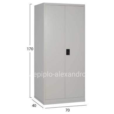 CLOSET 2-LEAF METAL HRONDA HM5748.21 WITH 3 SHELVES & KEYLOCK 70x40x170Hcm.
