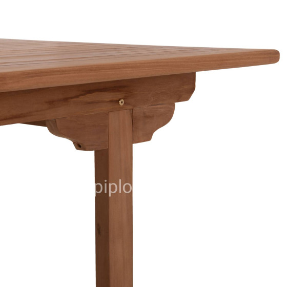 DINING TABLE EXTENDABLE CRANDER HM6376 TEAK WOOD IN NATURAL COLOR 180-240x100x76Hcm.