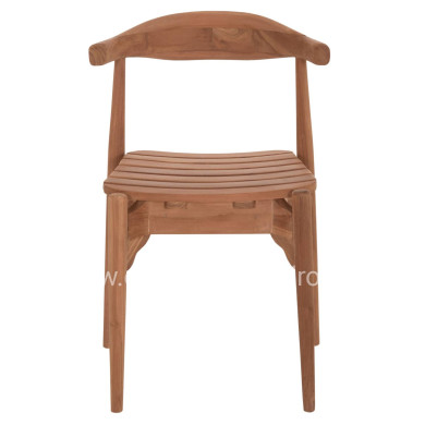 ΚΑΡΕΚΛΑ ΤΡΑΠΕΖΑΡΙΑΣ ΕΞ.ΧΩΡΟΥ DONNY HM6378 ΞΥΛΟ TEAK 52x54x74Υεκ.