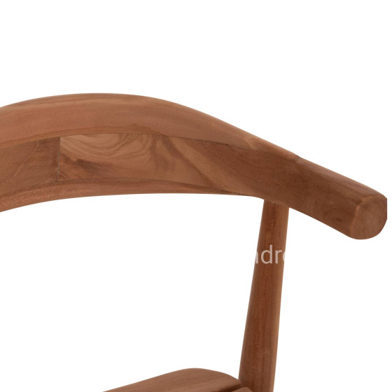 ΚΑΡΕΚΛΑ ΤΡΑΠΕΖΑΡΙΑΣ ΕΞ.ΧΩΡΟΥ DONNY HM6378 ΞΥΛΟ TEAK 52x54x74Υεκ.