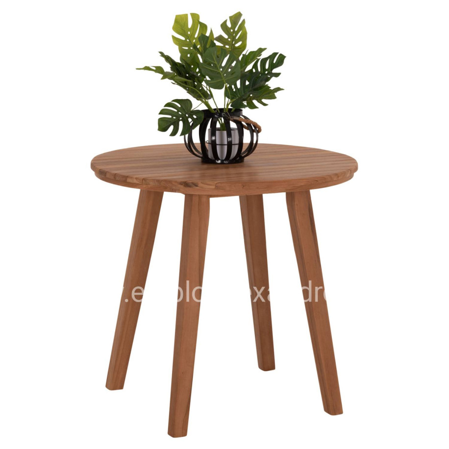 DINING TABLE ROUND DANTE HM6379 TEAK WOOD Φ80x75Hcm.