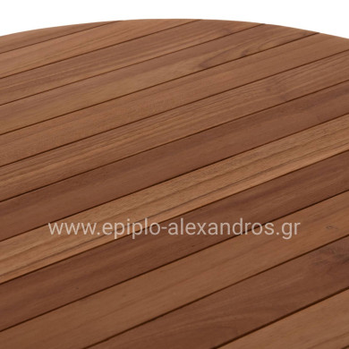 DINING TABLE ROUND DANTE HM6379 TEAK WOOD Φ80x75Hcm.