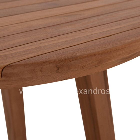 DINING TABLE ROUND DANTE HM6379 TEAK WOOD Φ80x75Hcm.