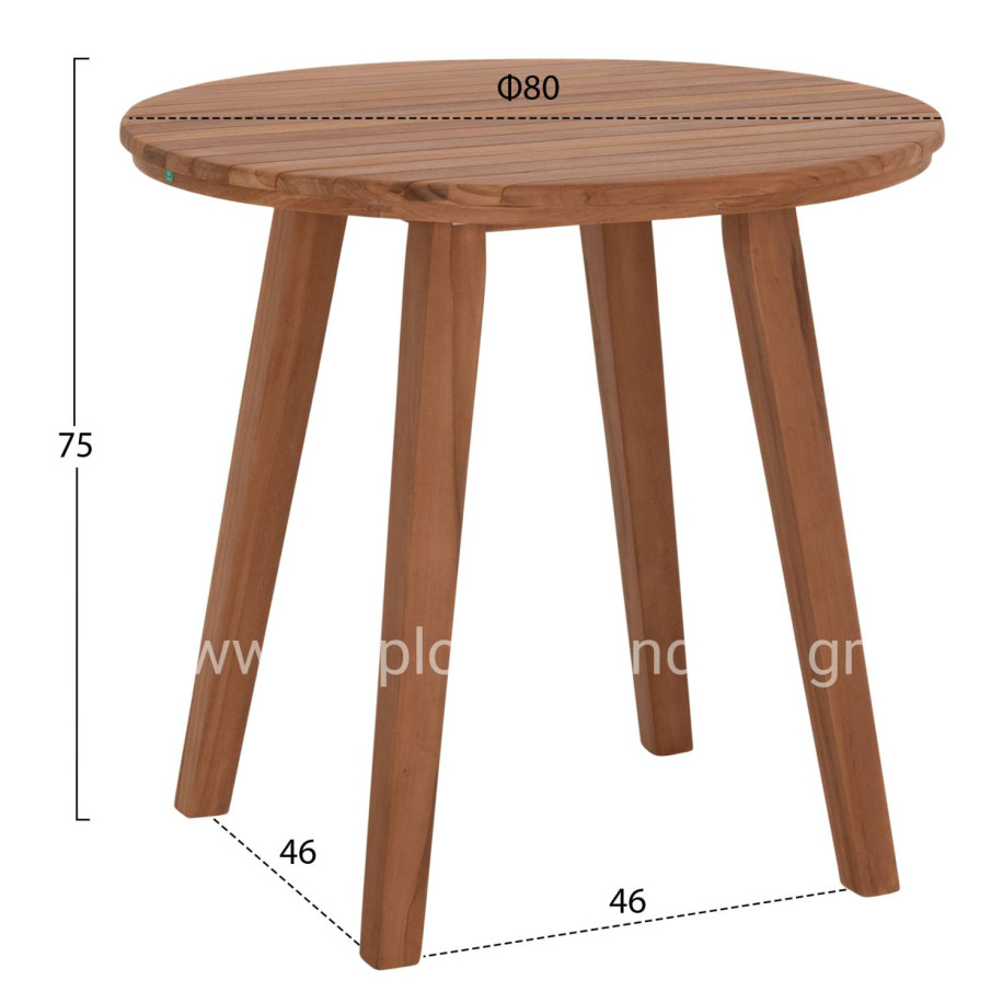 ΣΕΤ ΤΡΑΠΕΖΑΡΙΑΣ DANTE HM21289 ΤΡΑΠΕΖΙ ΣΤΡΟΓΓΥΛΟ & 2 ΚΑΡΕΚΛΕΣ--ΤΕΑΚ