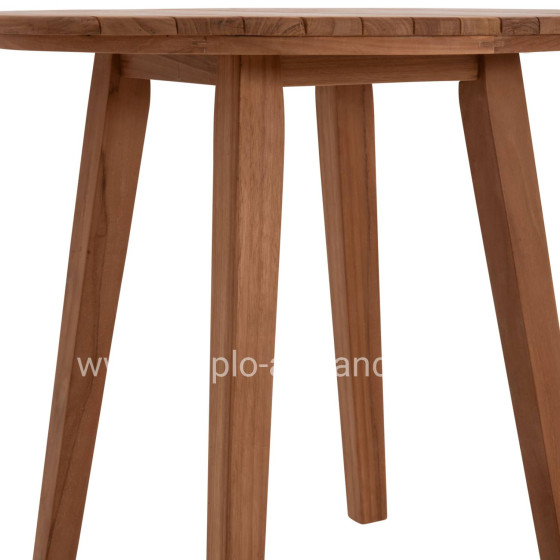 OUTDOOR DINING SET DANTE ΗΜ21289 ROUND TABLE & 2 DINING CHAIRS--TEAK WOOD